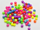 Matte Fluorescent Neon Beads Acrylic Round Spacer for DIY Jewelry