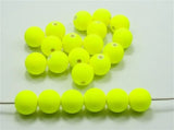 Matte Fluorescent Neon Beads Acrylic Round Spacer for DIY Jewelry