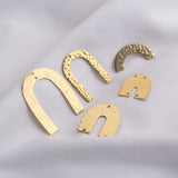 Brass Arch Connectors Half Moon Rainbow Charms for DIY Earrings