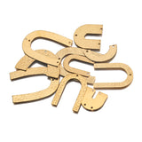 Brass Arch Connectors Half Moon Rainbow Charms for DIY Earrings