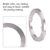 6.56ft 5mm Wide Silver Flat Craft Aluminum Wire for Jewelry Making