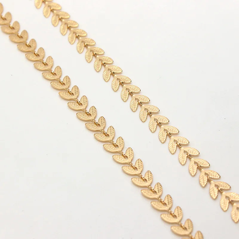 6.5MM 14K True Filled Copper Leaf Chain Necklace DIY Jewelry Making