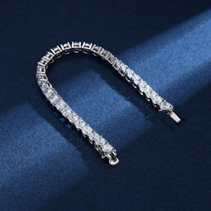 6.5mm D Moissanite Diamond Tennis Bracelet 24-29cttw 925 Sterling Silver