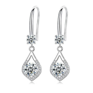 6.5mm&8mm D Moissanite Earrings 925 Sterling Silver Jewelry For Women