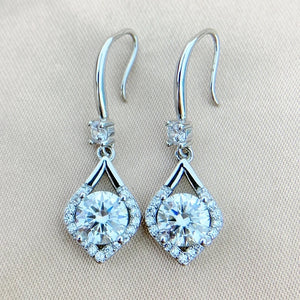 6.5mm&8mm D Moissanite Earrings 925 Sterling Silver Jewelry For Women