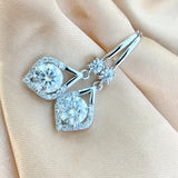 6.5mm&8mm D Moissanite Earrings 925 Sterling Silver Jewelry For Women