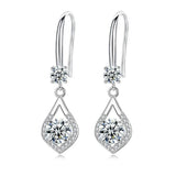 6.5mm&8mm D Moissanite Earrings 925 Sterling Silver Jewelry For Women