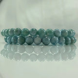 6.5mm Natural Larimar Beads Bracelet Round DIY Bangle for Women Men