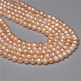 6-6.5mm Natural Purple Champagne Freshwater Pearls Beads Loose Real Pearl Bead