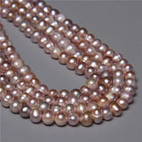6-6.5mm Natural Purple Champagne Freshwater Pearls Beads Loose Real Pearl Bead