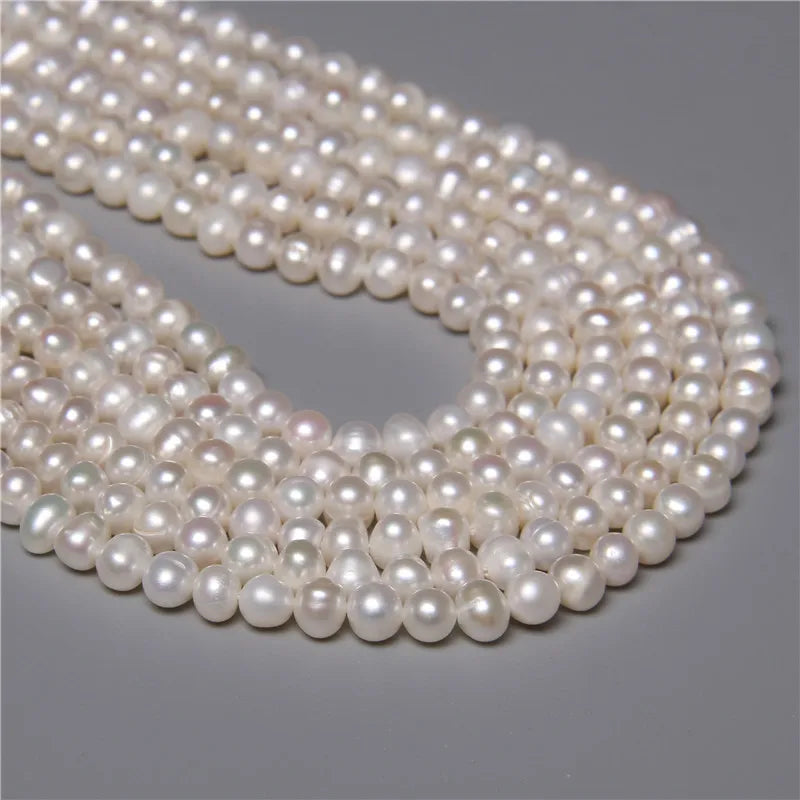 6-6.5mm Natural Purple Champagne Freshwater Pearls Beads Loose Real Pearl Bead