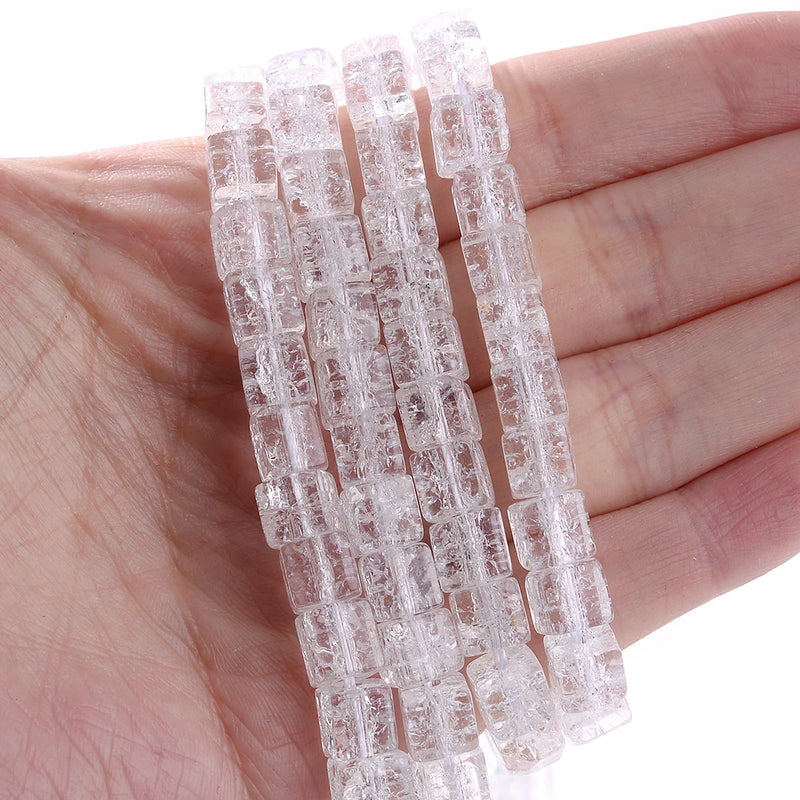 6mm Multicolor Crystal Stone Square Beads for Jewelry Making