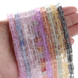 6mm Multicolor Crystal Stone Square Beads for Jewelry Making