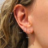 Classic Circle Hoop Earrings 925 Sterling Silver Round Earring Men Women