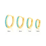 925 Sterling Silver CZ Huggie Hoop Earrings for Women