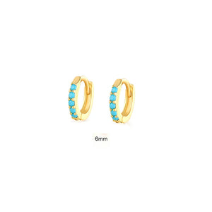 925 Sterling Silver CZ Huggie Hoop Earrings for Women