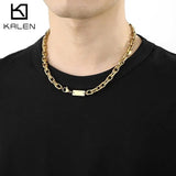 Square Chain Necklace Stainless Steel Polished O-Chain Link