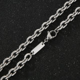 Square Chain Necklace Stainless Steel Polished O-Chain Link
