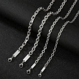 Square Chain Necklace Stainless Steel Polished O-Chain Link