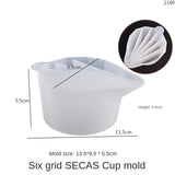 Silicone Grid Layers Mold for Epoxy Resin DIY, Toner Cup, Mold Tool