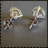 6/7/8MM Round 3-Prong Lab Diamond Earrings For Women 925 Silver Studs