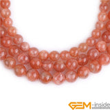 Sunstone Round Natural Stone Beads 15inch