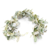 6.7 Ft Lambs Ear Garland - Artificial Succulent Fall Eucalyptus Leaf Garland