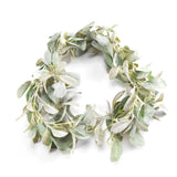 6.7 Ft Lambs Ear Garland - Artificial Succulent Fall Eucalyptus Leaf Garland