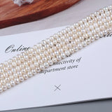 6-7mm Natural Fresh Water Button Pearl with Centre Hole