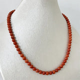 Orange Sardine Coral Stone Necklace Geometric Sweater Chain