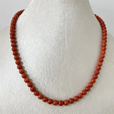 Orange Sardine Coral Stone Necklace Geometric Sweater Chain