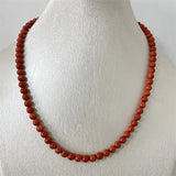 Orange Sardine Coral Stone Necklace Geometric Sweater Chain