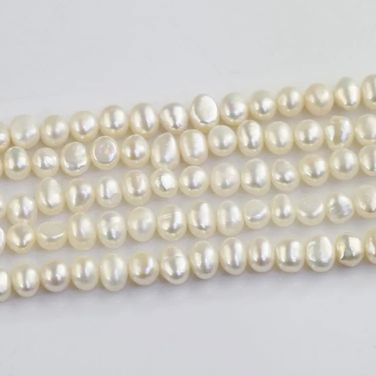 6-7mm AA+ Side Drilled Nugget Freshwater Pearl Strands Baroque Pearls