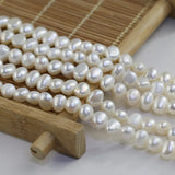 6-7mm AA+ Side Drilled Nugget Freshwater Pearl Strands Baroque Pearls