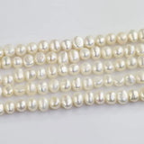 6-7mm AA+ Side Drilled Nugget Freshwater Pearl Strands Baroque Pearls