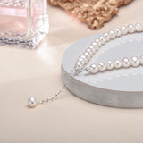 Freshwater Pearl Choker Necklace, Sterling Silver Strand Necklaces