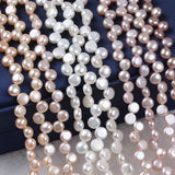 6-7mm Button Pearl Strand for Choker Necklace