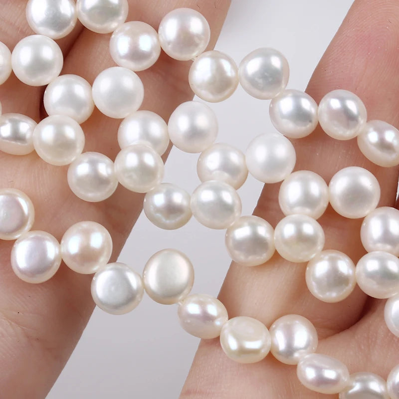 6-7mm Button Pearl Strand for Choker Necklace