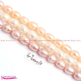 6-7mm Multicolor Freshwater Pearl Oval Beads Strand