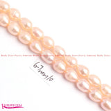 6-7mm Multicolor Freshwater Pearl Oval Beads Strand