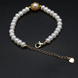 6-7mm Freshwater Pearl Bracelet Baroque Pearls Beaded Bangle Chain Women Jewelry
