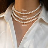 Freshwater Pearl Necklace 925 Silver Clavicle Chain Female