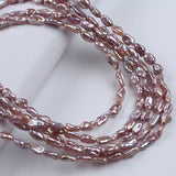 6-7mm Pink Purple Freshwater Keshi Pearl Strand for Jewelry Making