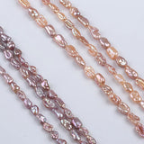 6-7mm Pink Purple Freshwater Keshi Pearl Strand for Jewelry Making