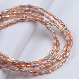 6-7mm Pink Purple Freshwater Keshi Pearl Strand for Jewelry Making