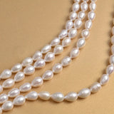 6-7mm Rice Beads Natural Freshwater Pearl Baroque Drop-Shaped DIY Loose Bead