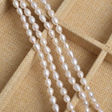 6-7mm Rice Beads Natural Freshwater Pearl Baroque Drop-Shaped DIY Loose Bead