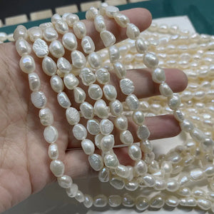 6-7mm Baroque Natural Freshwater Pearl Beads DIY Necklace Jewelry