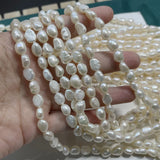 6-7mm Baroque Natural Freshwater Pearl Beads DIY Necklace Jewelry
