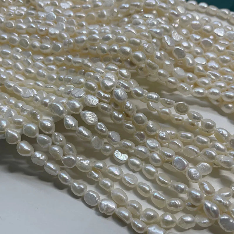 6-7mm Baroque Natural Freshwater Pearl Beads DIY Necklace Jewelry
